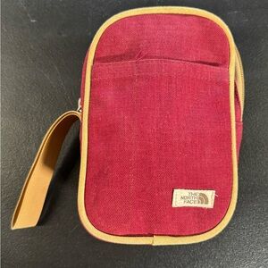 The North Face Red and Tan Belt Bag